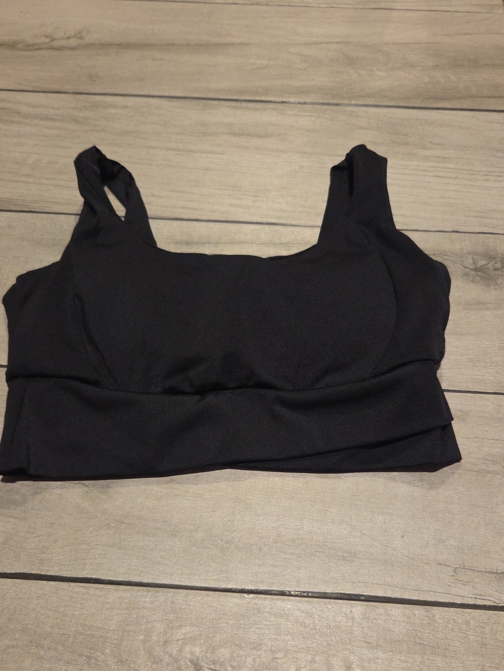 Shein Black Crop Sports Bra for Women